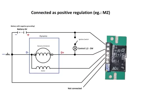 Universeller Dynamo-Regler 6V / 12V